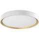 Essex 19.75 inch White and Gold Flush Mount Ceiling Light