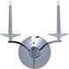 Circolo 2 Light 13 inch Polished Chrome Wall Sconce Wall Light