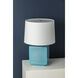 Hawley 21 inch 15.00 watt Aged Brass and Ceramic Gloss Turquoise Table Lamp Portable Light
