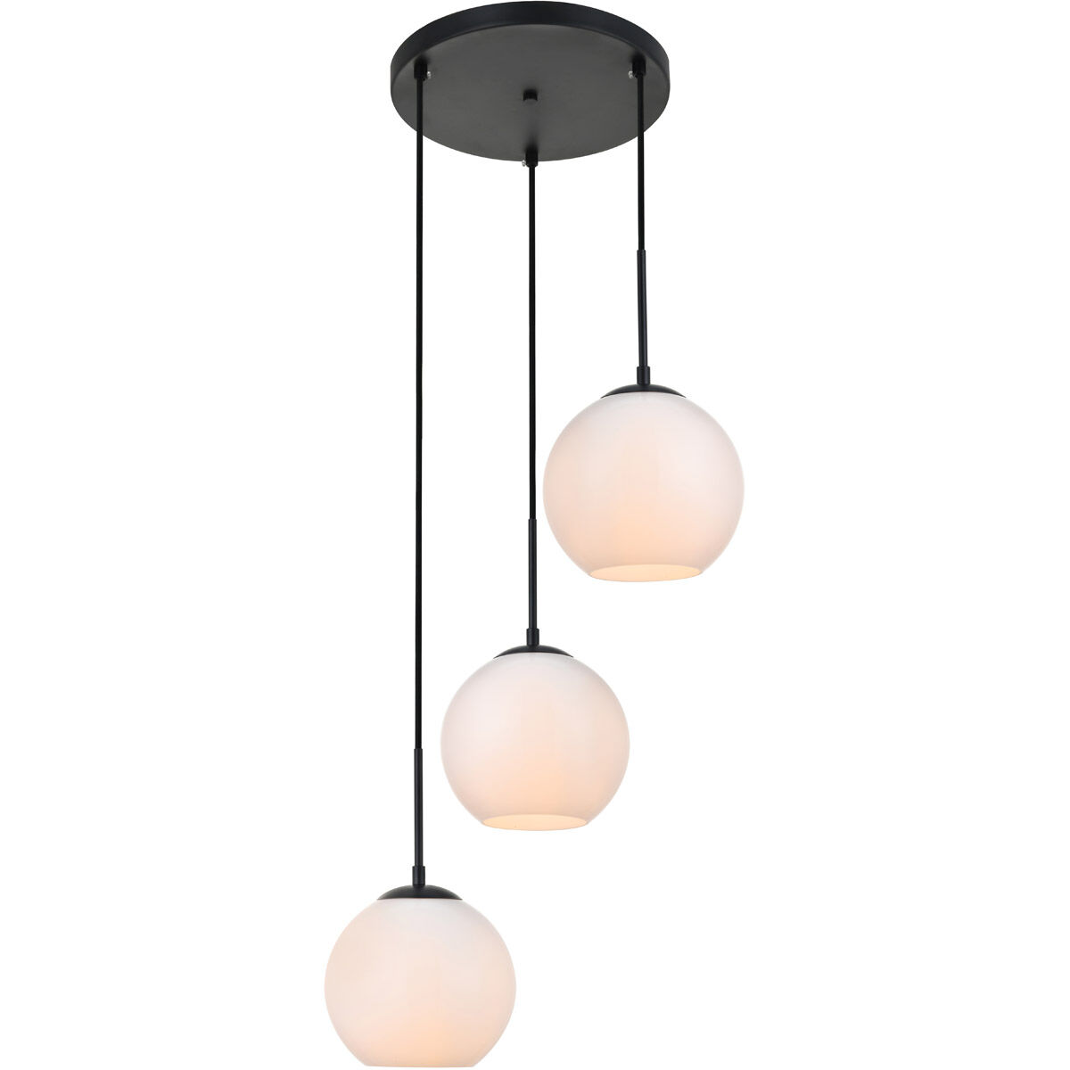 Huntington 3 Light 18 inch Black Pendant Ceiling Light