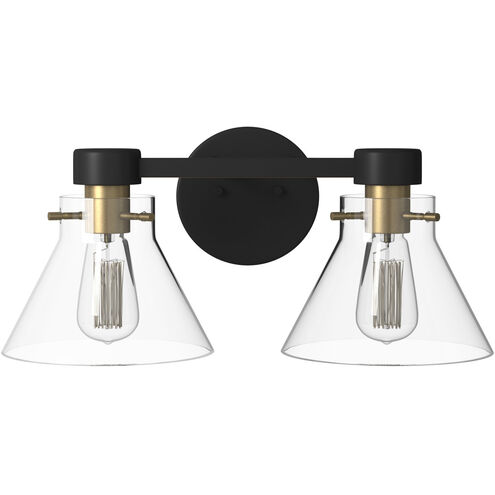 Willow Creek 2 Light 17 inch Matte Black Bath Bar Wall Light