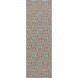 Frontier 96 X 30 inch Dark Brown, Teal Rug