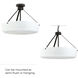 Lieon 3 Light 21 inch Antique Bronze Convertible Pendant Ceiling Light
