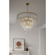 Glassara 15 Light 39.75 inch Legacy Brass Pendant Ceiling Light