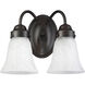 Brighton 2 Light 9 inch English Bronze Bathroom Vanity Light Wall Light