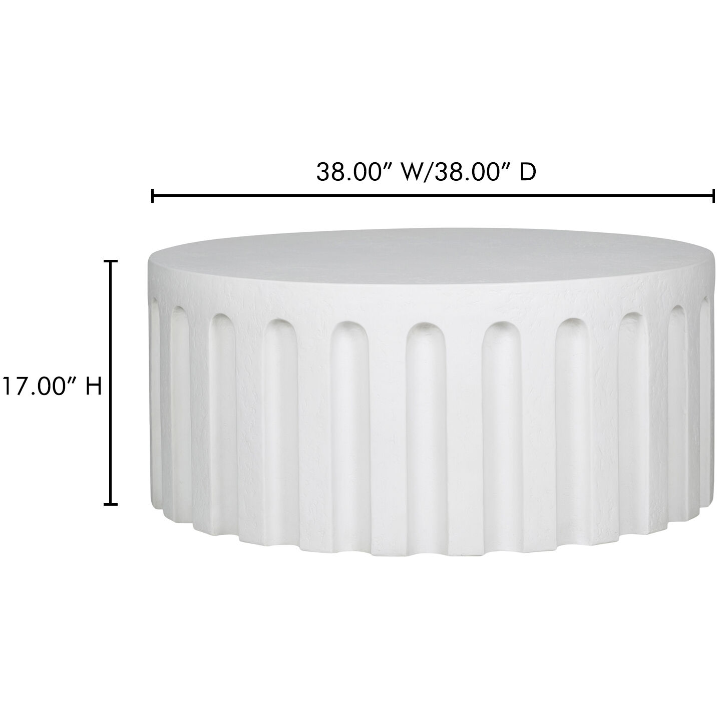 Eris 38 X 38 inch White Outdoor Coffee Table