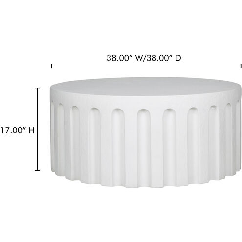 Eris 38 X 38 inch White Outdoor Coffee Table