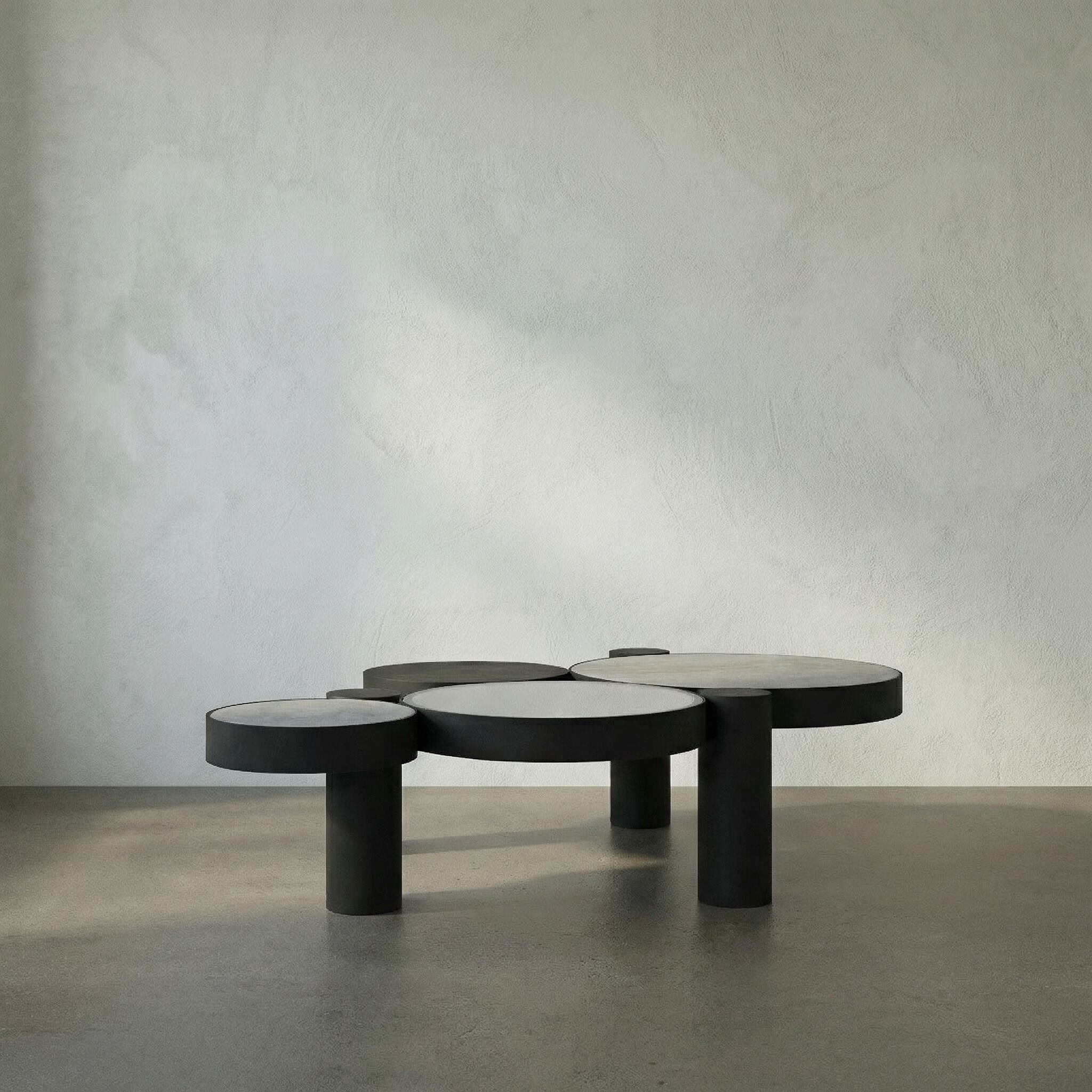 Trypo 68 X 42 inch Matte Black Coffee Table