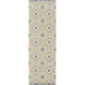 Juniper 96 X 30 inch Cream, Charcoal, Mustard Rug