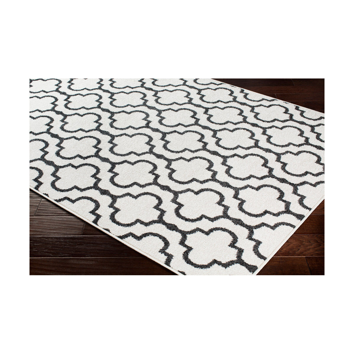 Seville 35 X 24 inch Black/White Rugs, Rectangle