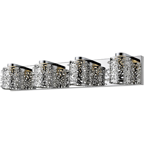 Fortuna LED 28 inch Chrome Bath Vanity Wall Light in 4, 3.7