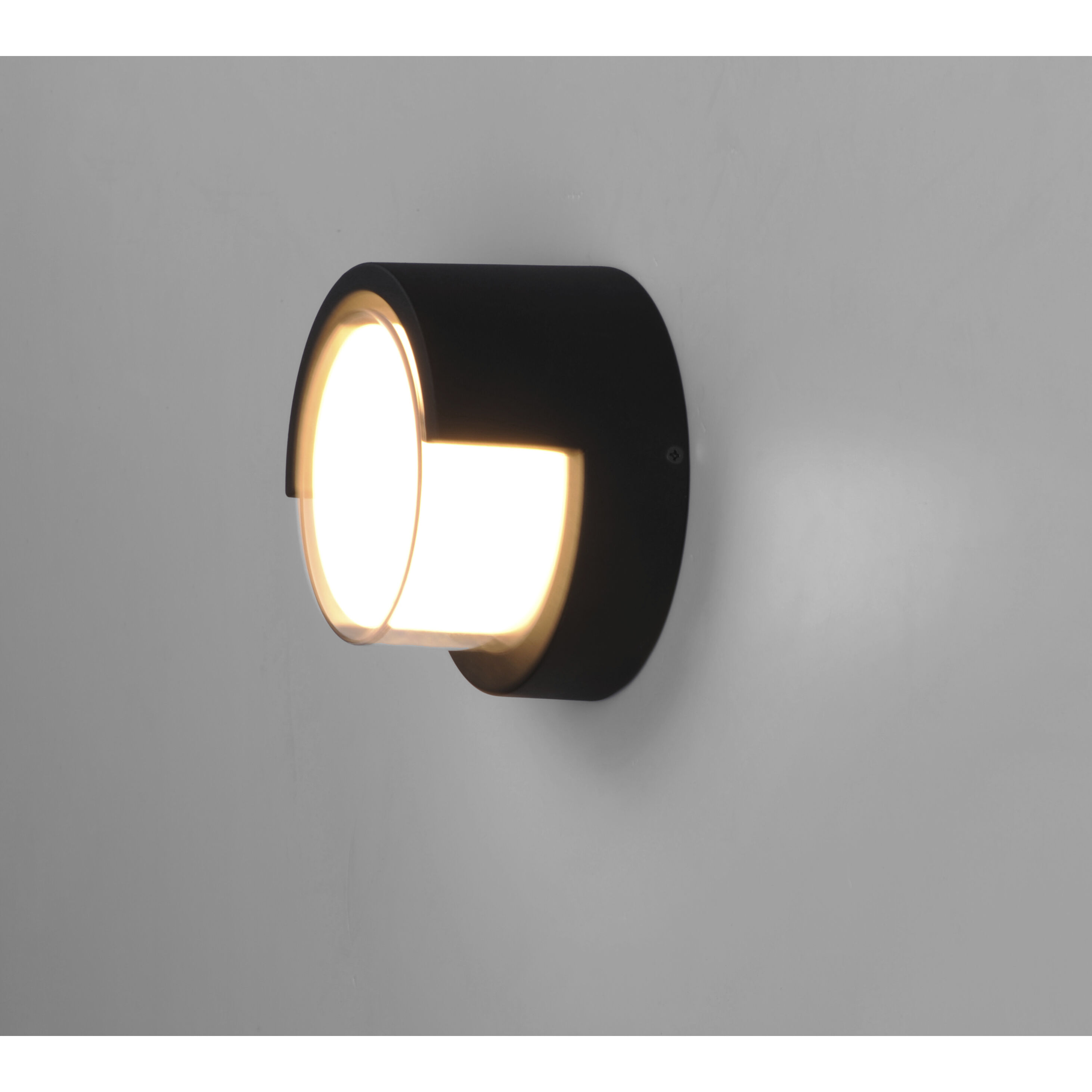 Eyebrow LED 7 inch Black Outdoor Wall Mount