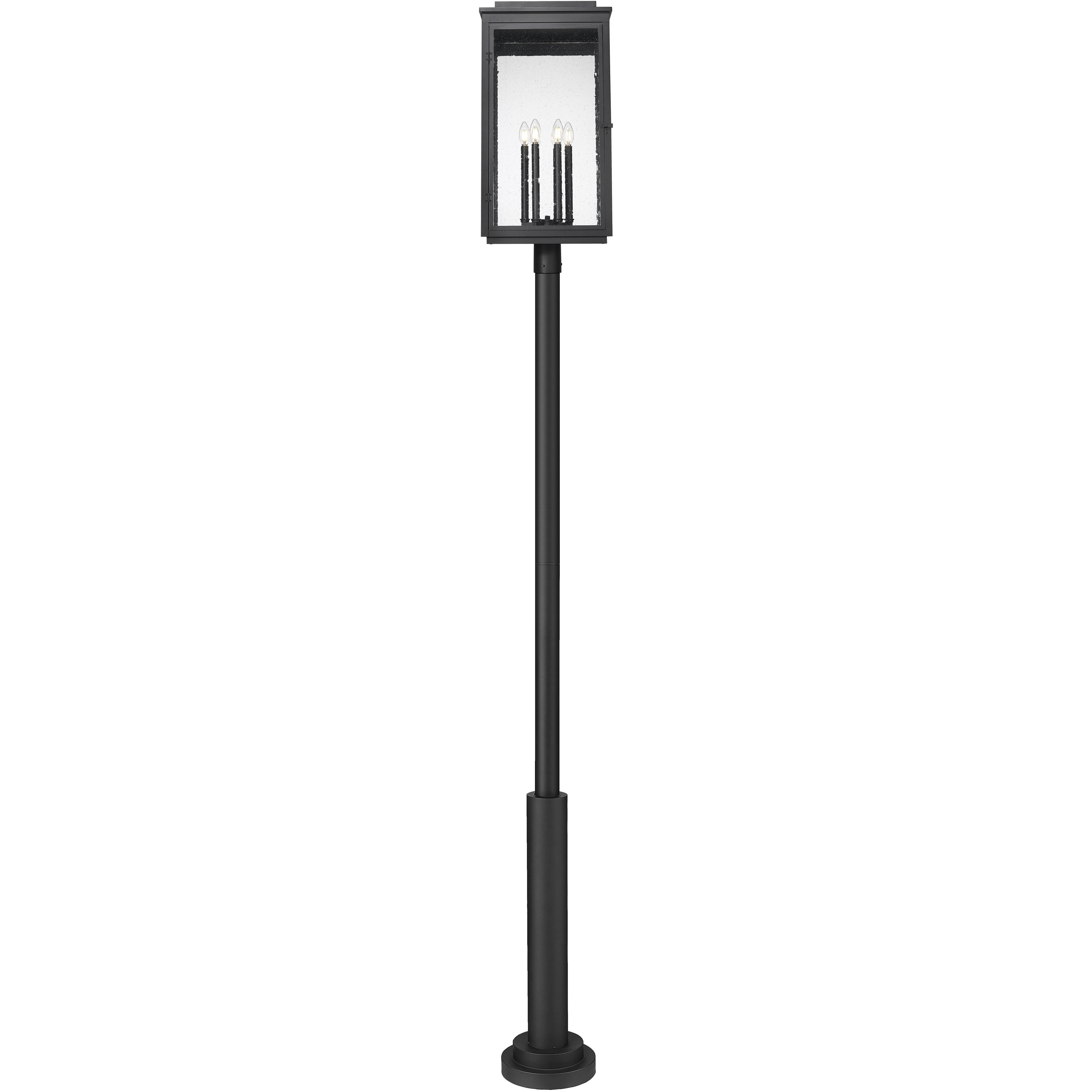 Hartwell 6 Light 127.25 inch Sand Black Outdoor Post Mounted Fixture