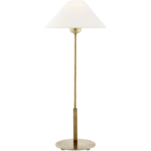 J. Randall Powers Hackney 23 inch 40 watt Hand-Rubbed Antique Brass Table Lamp Portable Light in Linen