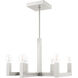 Solna 6 Light 24 inch Brushed Nickel Chandelier Ceiling Light