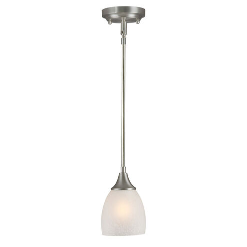 Signature 1 Light 5 inch Brushed Nickel Mini Pendant Ceiling Light