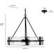Rezi 4 Light 24 inch Matte Black Indoor Pendant Ceiling Light