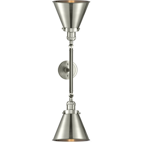 Franklin Restoration Appalachian 2 Light 18 inch Brushed Satin Nickel Bath Vanity Light Wall Light, Franklin Restoration