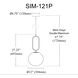 Simone 1 Light 12 inch Aged Brass Pendant Ceiling Light