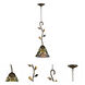 Evelyn 1 Light 7 inch Antique Golden Bronze Pendant Ceiling Light
