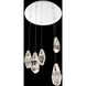 Martini LED 17 inch Polished Nickel Multi-Light Pendant Ceiling Light in Optic Haze, Beyond