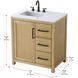 Alina 32 X 34 inch Linen Oak Bathroom Vanity Cabinet