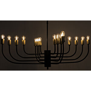 Claude 16 Light 46 inch Matte Black Chandelier Ceiling Light