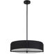 Preston 4 Light 20.75 inch Matte Black with Black Pendant Ceiling Light