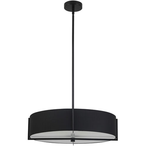 Preston 4 Light 20.75 inch Matte Black with Black Pendant Ceiling Light