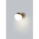 Half Moon LED 7.75 inch Metallic Gold Wall Sconce Wall Light