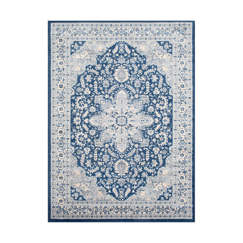 Monaco 87 X 63 inch Navy/Bright Blue/Cream/Silver Gray/Medium Gray Rugs