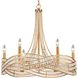 Anastasia 6 Light 27 inch Lacquered Gold Chandelier Ceiling Light