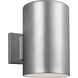 Outdoor Cylinders 1 Light 9 inch Painted Brushed Nickel Outdoor Wall Lantern
