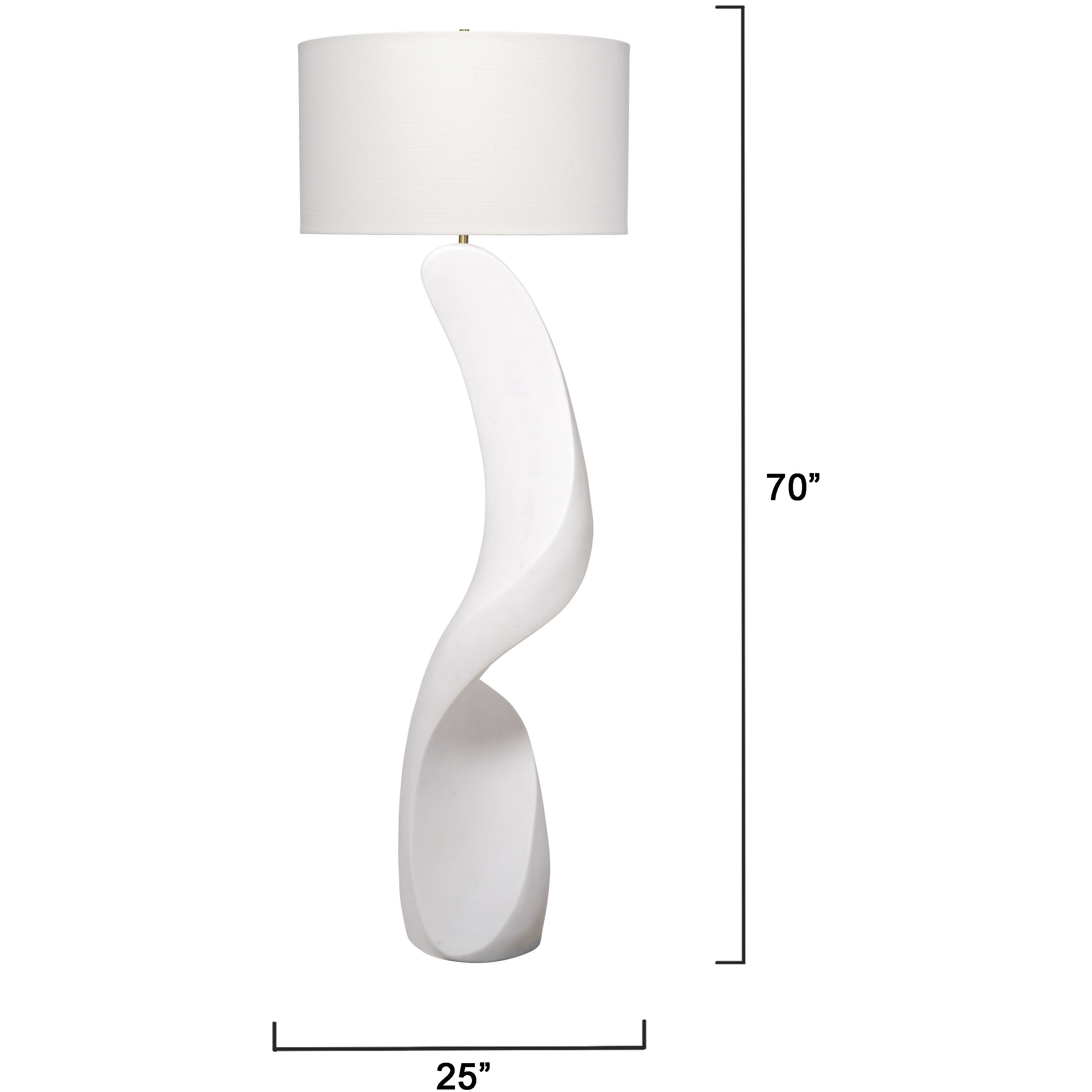 Cobra 70 inch Smooth White Ricestone Floor Lamp Portable Light