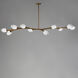 Blossom LED 17.25 inch Natural Aged Brass Multi-Light Pendant Ceiling Light