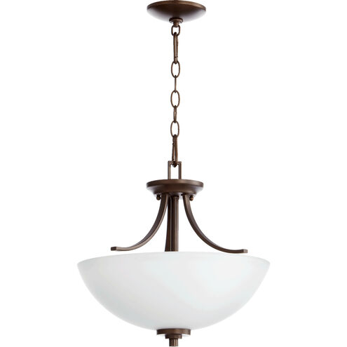 Reyes 3 Light 16 inch Oiled Bronze Dual Mount Ceiling Light