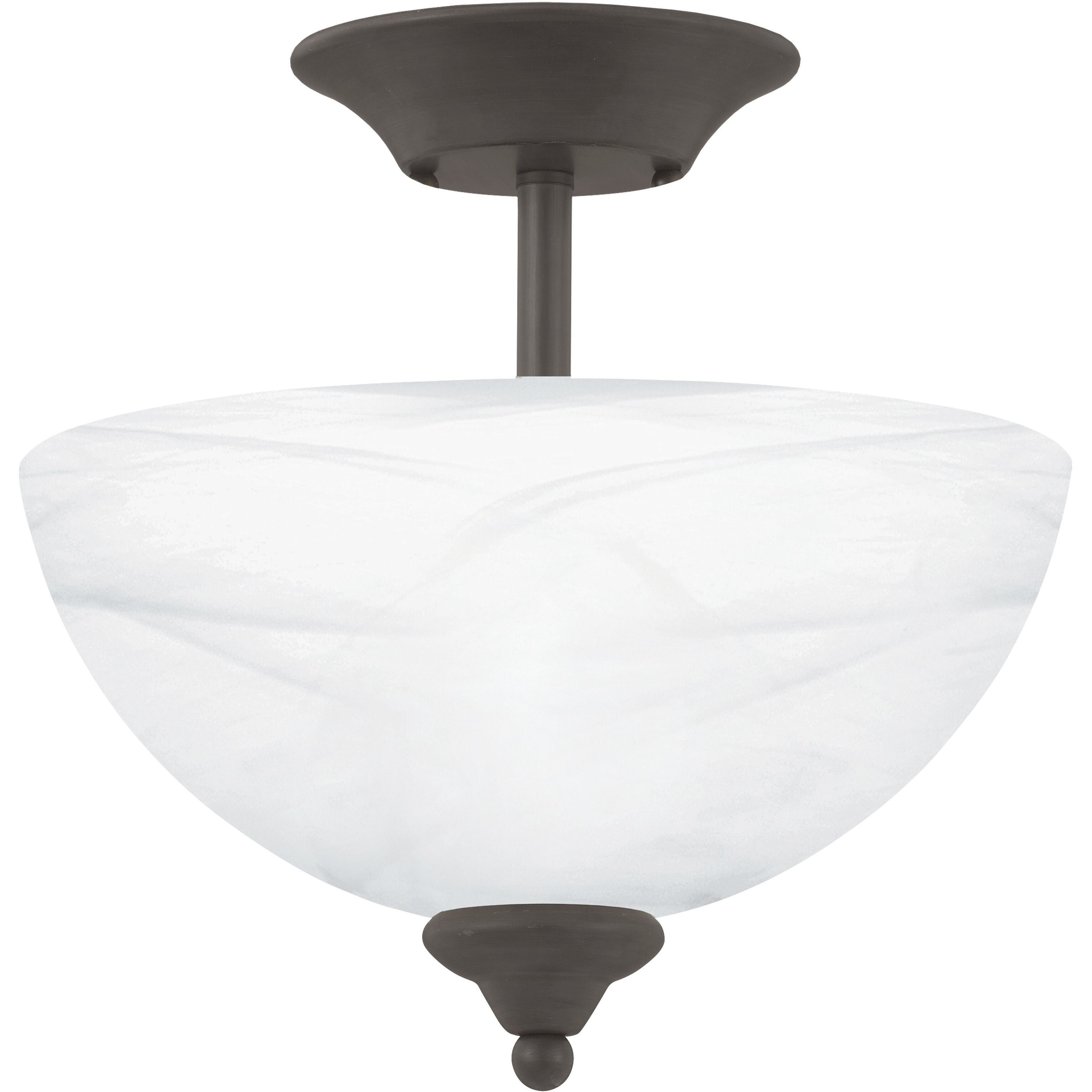 Tahoe 2 Light 11.75 inch Oil Rubbed Bronze Semi Flush Mount Ceiling Light