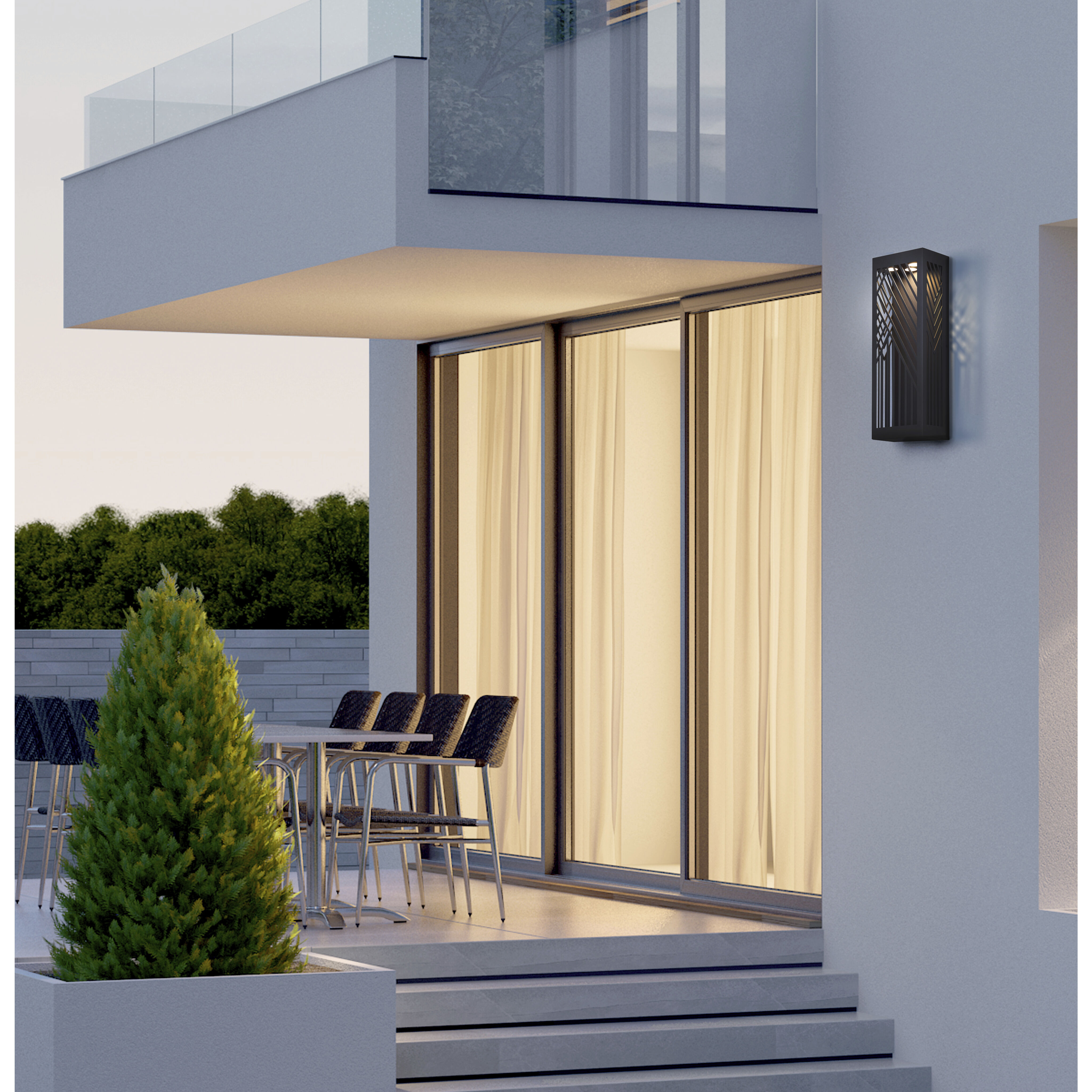 Zene LED 3.13 inch Black Outdoor Lantern