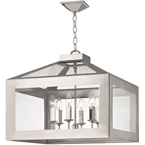 Hurley 6 Light 21 inch Polished Nickel Chandelier Ceiling Light