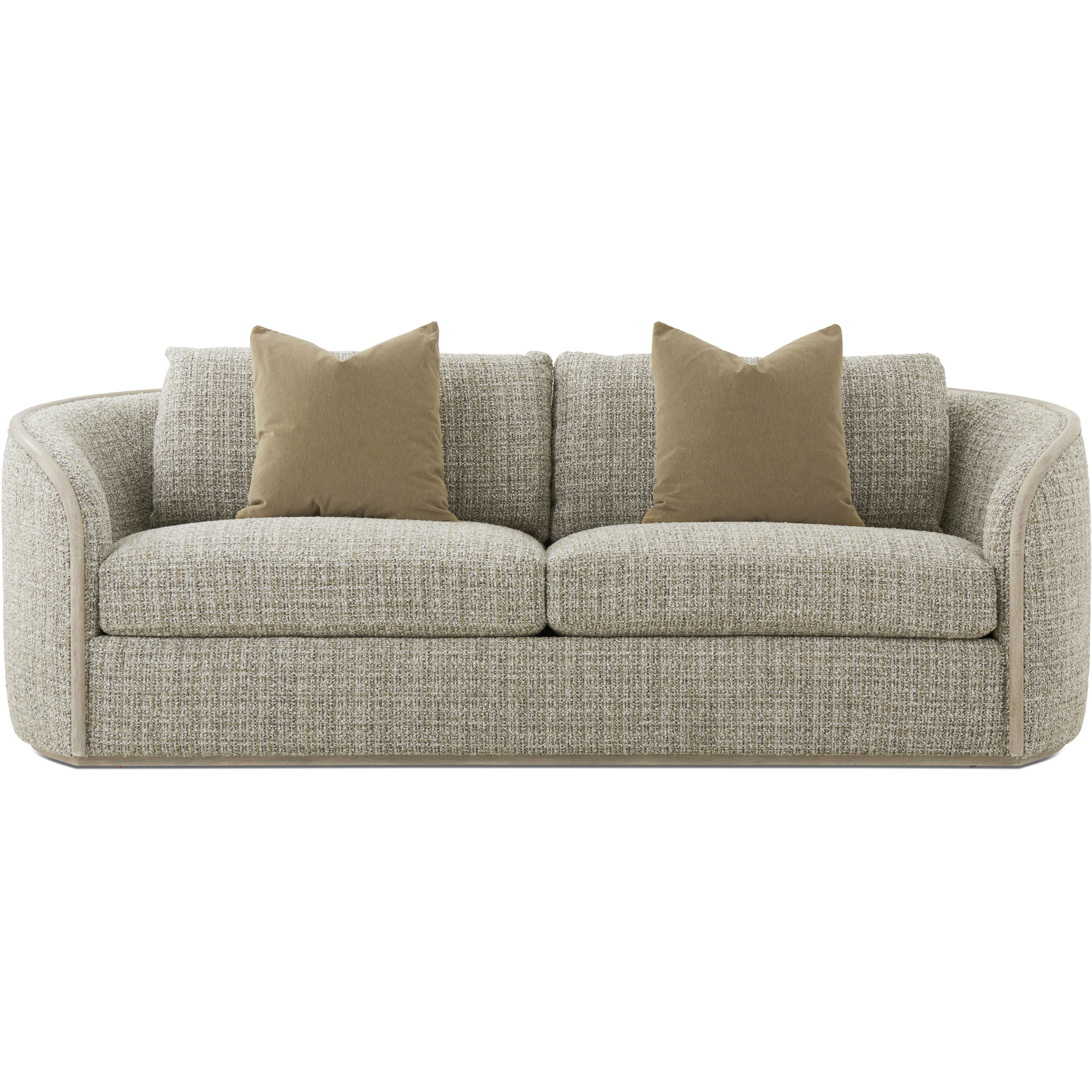 Toulon Latte Sofa, Wooden, Upholstered