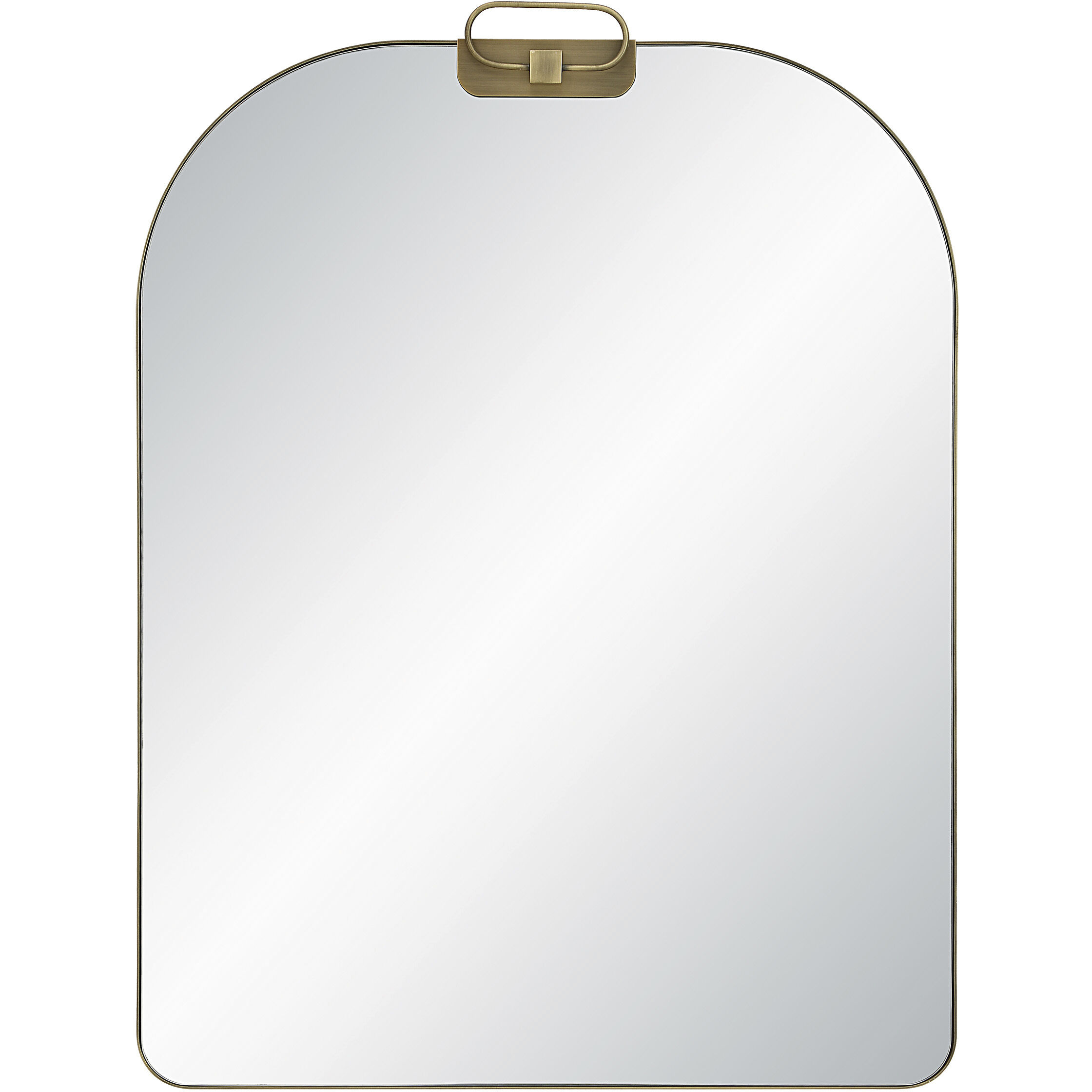 Oro 40 X 30 inch Antique Brushed Brass Wall Mirror