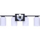 Bram 4 Light 29 inch Matte Black Vanity Fixture Wall Light