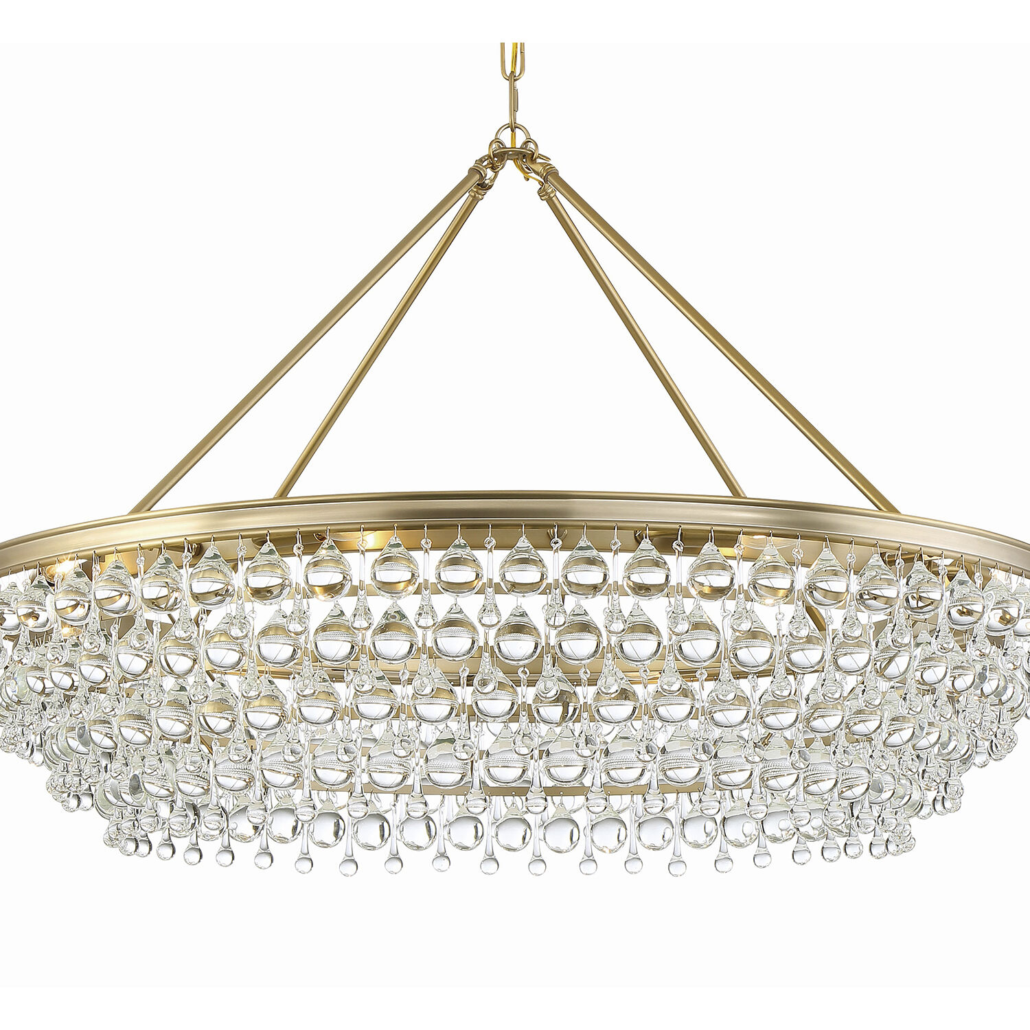 Calypso 8 Light 40 inch Vibrant Gold Chandelier Ceiling Light