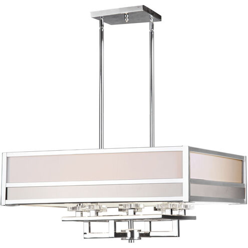 Ione 8 Light 27 inch Chrome Square Pendant Ceiling Light