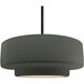 Radiance 1 Light 16.25 inch Matte Black and Pewter Green Pendant Ceiling Light