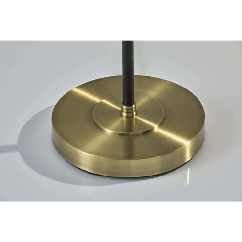 Bergen 24 inch 100.00 watt Black and Antique Brass Table Lamp Portable Light 