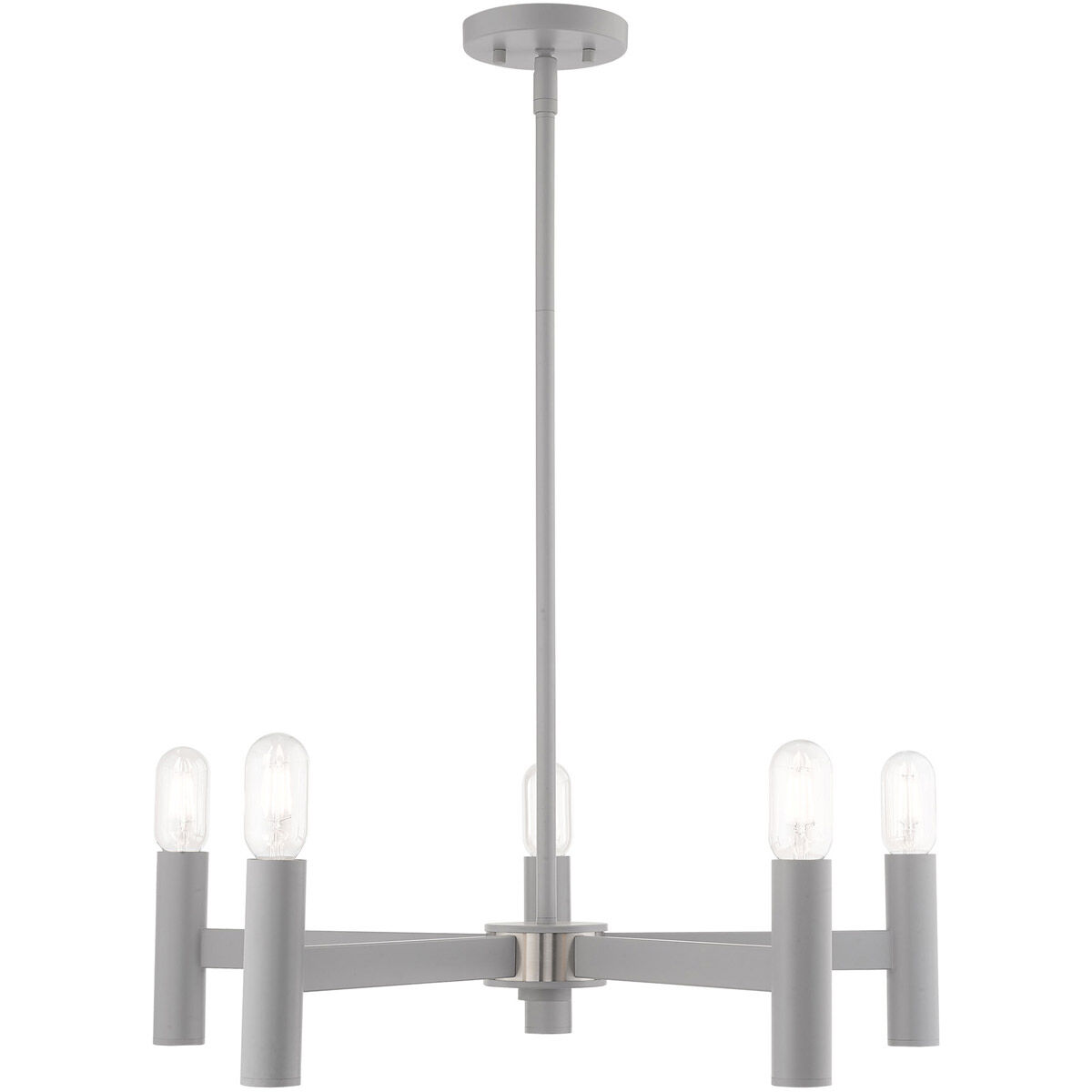 Copenhagen 5 Light 25 inch Nordic Gray Chandelier Ceiling Light