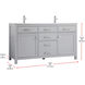 Lewis 60 X 22 X 34 inch Grey Vanity Sink Set