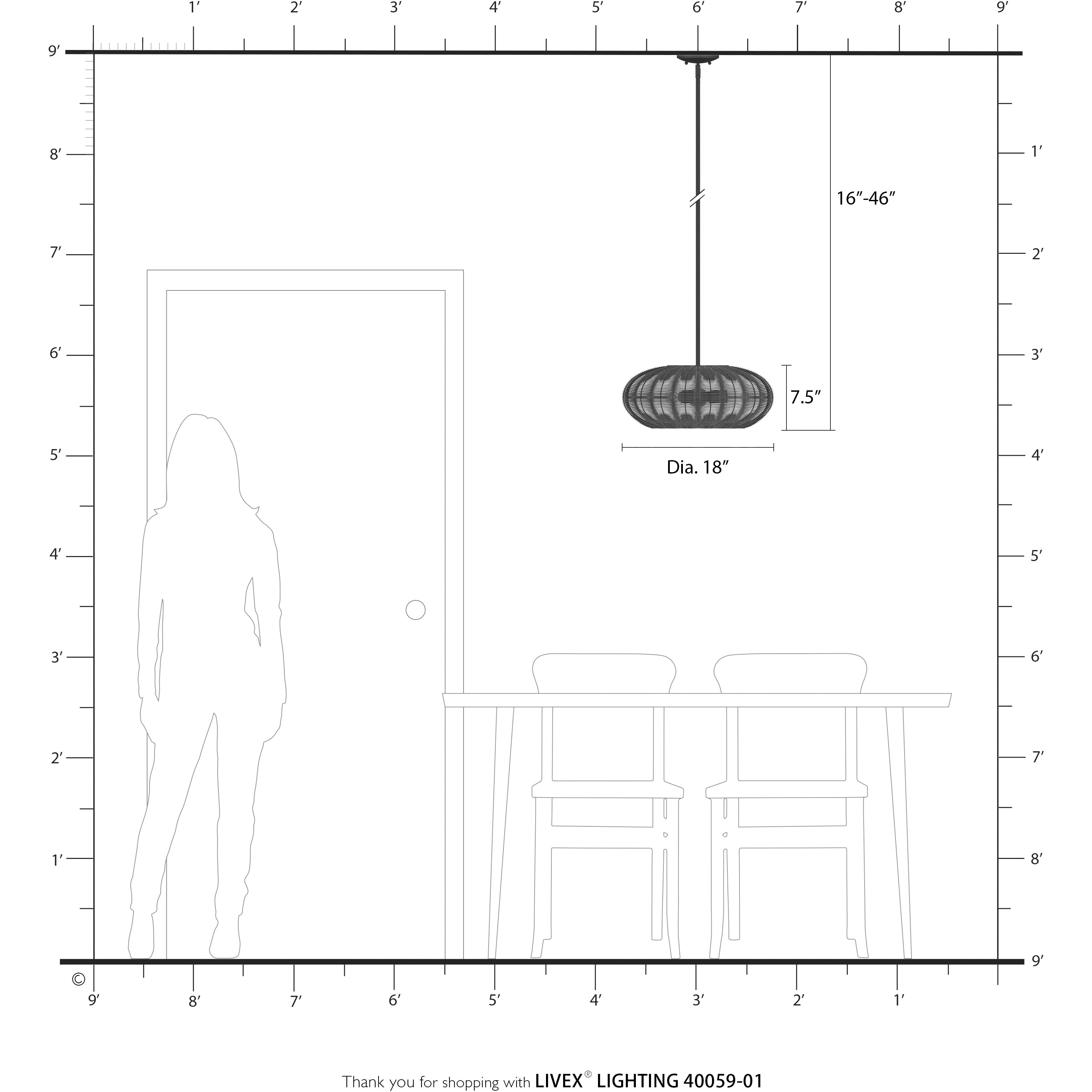 Deluna 3 Light 18 inch Black Pendant Chandelier Ceiling Light