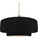 Radiance Collection - Tier Pendant Ceiling Light in Matte Black, Dedicated LED, Beige Twist Cord, Gloss Black/Matte White, 16.25W x 6H, Form+Finish+Function